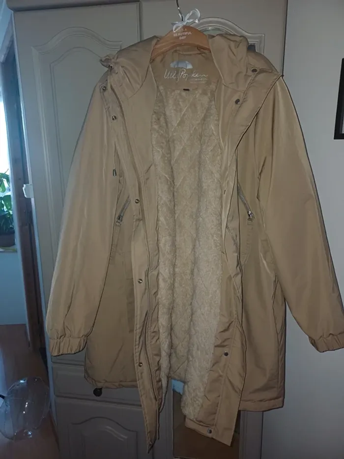 Manteau Ulla Popken beige déperlant