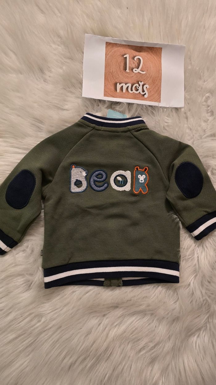 NEUF(non portée)🏷🥰😍sublime /sweat zippé 12 MOIS garçon 😍😍💙💙💙 - photo numéro 2
