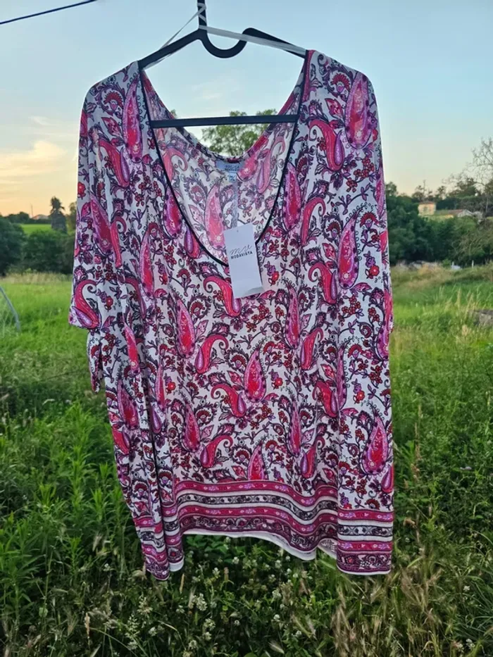 Tee shirt blouse femme 54  /56 neuf grand taille - photo numéro 7