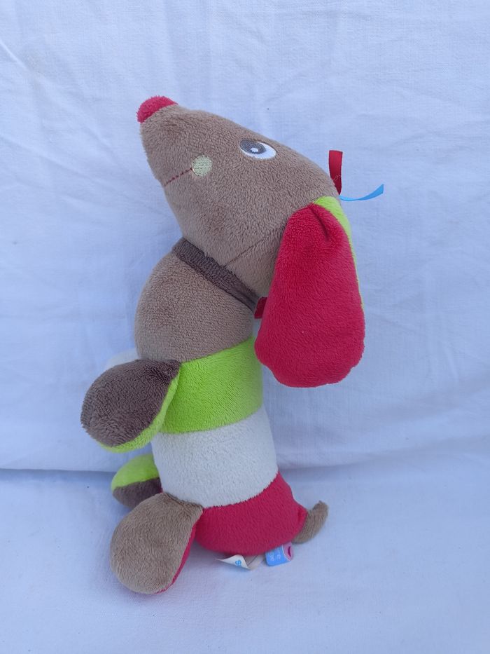 Chien hochet sucre d'orge 22 cm