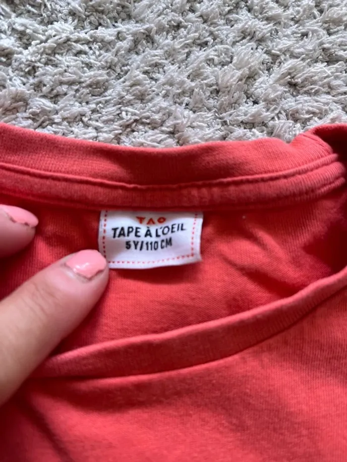 Teeshirt manches courtes orange marque Tape à l’œil taille 5 ans - photo numéro 2