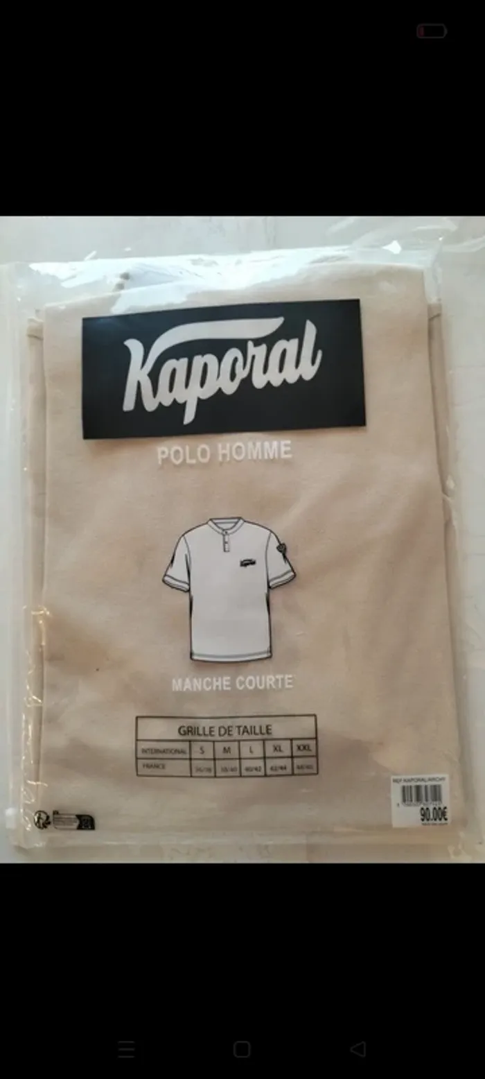 Polo homme Kaporal beige L - photo numéro 3