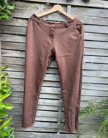 Pantalon femme marron/olive verte – Taille 44