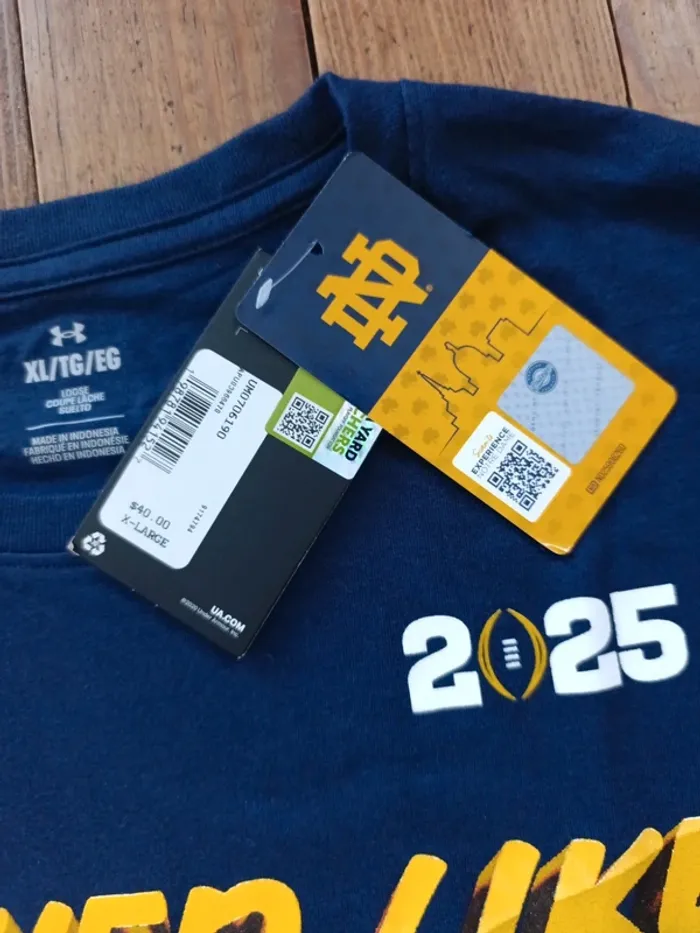 T-shirt collège football Under Armour Notre-Dame 2024 - XL - photo numéro 5