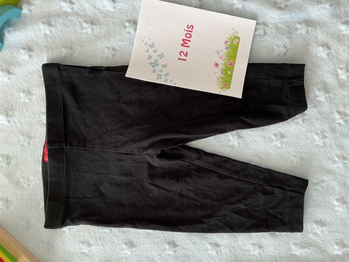 legging noir uni taille élastique 12 mois tissaia - photo numéro 3