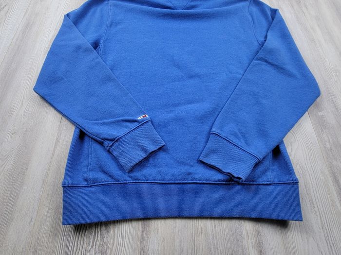 Sweat à capuche Tommy Jeans bleu – Logo TJ – Taille S/M - photo numéro 7