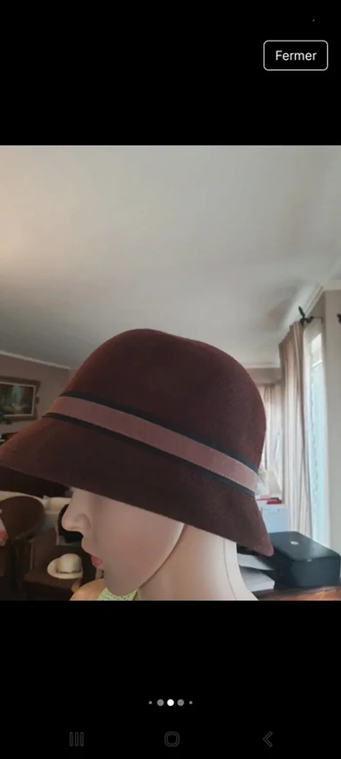 Chapeaux femme marron Veritas en laine 56cm - photo numéro 9