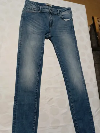 Pantalon jeans femme C.O.J taille 42 coupe skinny rétro vintage