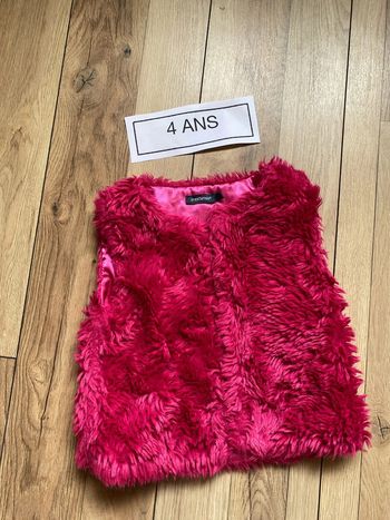 Gilet sans manches rose 4 ans