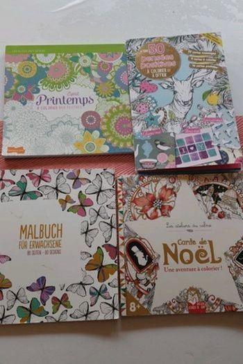 Lot de 4 cahiers dessins bloc anti stress