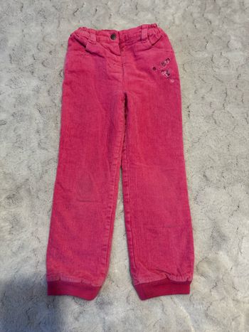 Pantalon velours doublé rose - Orchestra - 6 ans