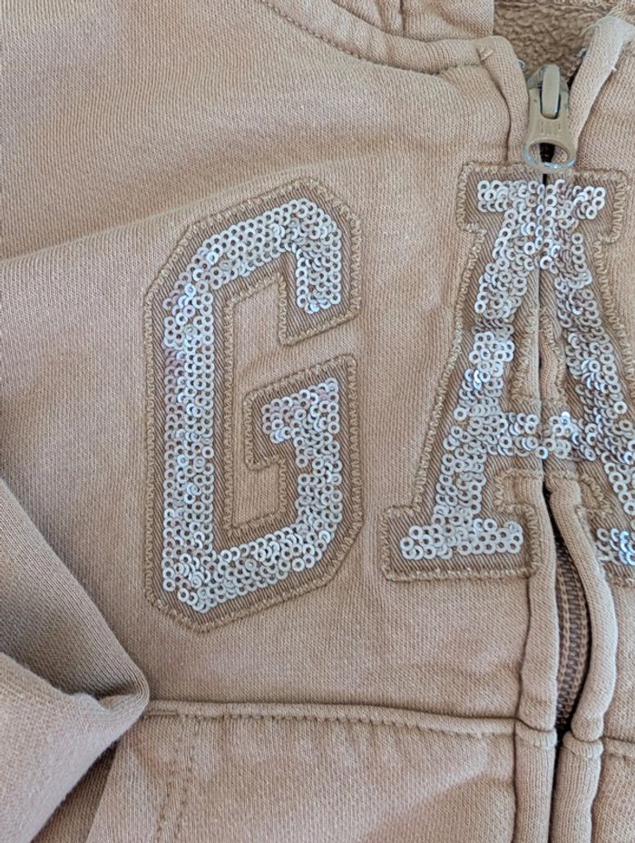 Sweat zippé camel - photo numéro 2