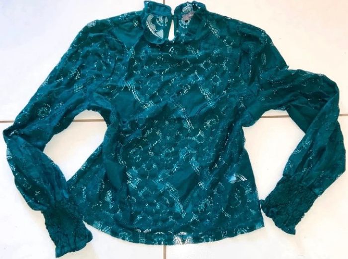 Hat ajoure dentelle vert sapin s - photo numéro 2