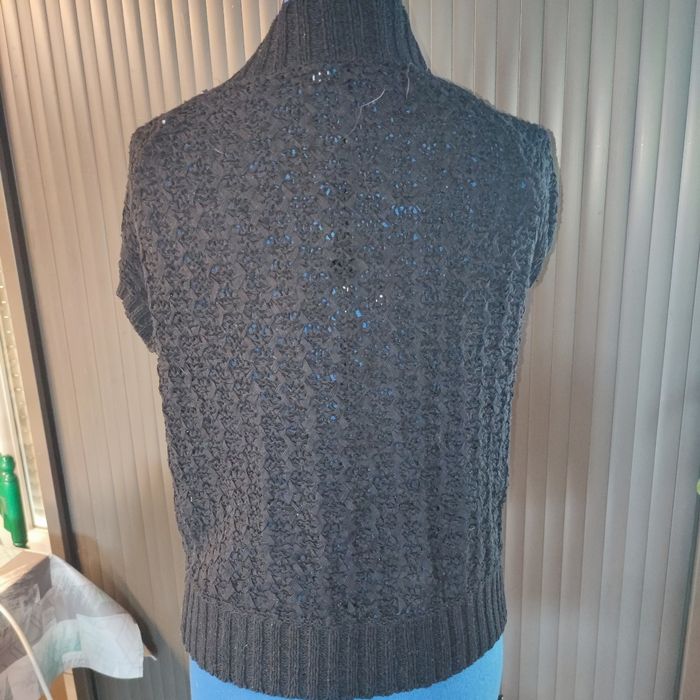 Gilet boléro noir manches courtes taille 4 / 44 / XXL - photo numéro 2