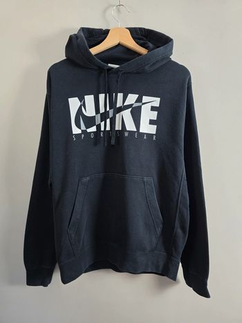 Sweat à capuche Nike noir logo blanc Sportswear taille S