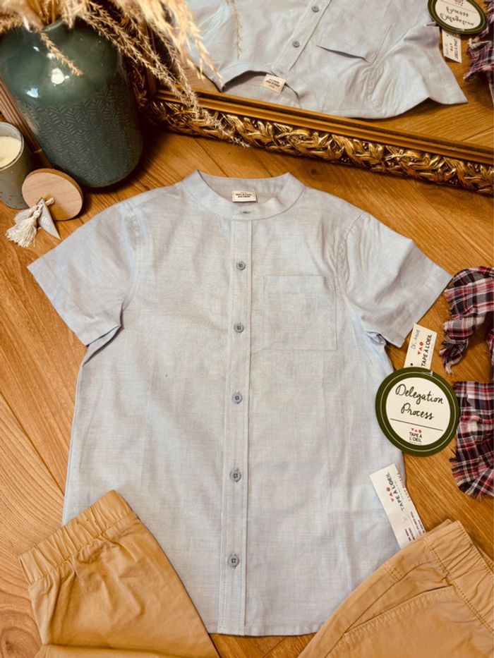 Taille 8 ans ensemble 3 pièces cérémonie garçon TAO bleue beige 💙 - photo numéro 2