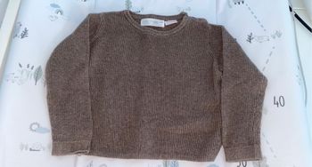 Pull zara marron très bon état Taille 9-12 mois 80 cm
