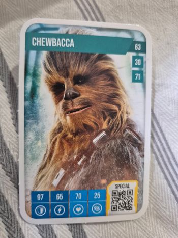 Carte Star Wars Auchan 2025 n° 63 Chewbacca