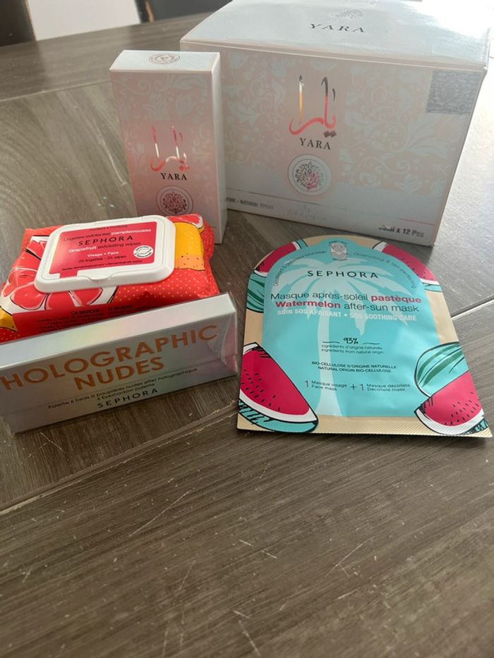 Lot beauté Sephora et Yara