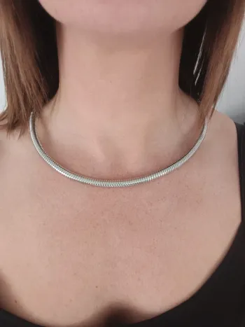 Collier argentee tour de cou