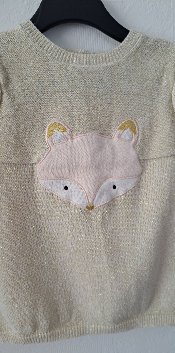 Belle robe beige pailletée 3 mois - photo numéro 2