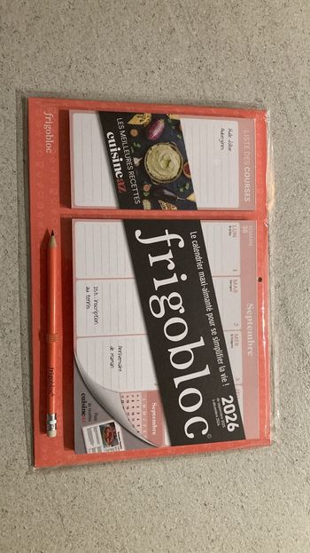 Frigobloc 2026 les meilleures recettes de cuisine de A à Z de septembre 2025 à décembre 2026