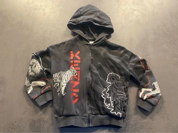 Veste noire zippée Kenzo taille 6 ans