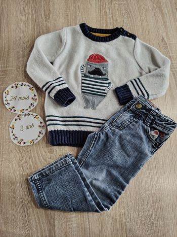 Pantalon jeans garçon 2ans sergent major