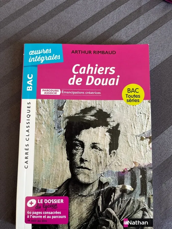 Livre cahier de Douai d’Arthur Rimbaud
