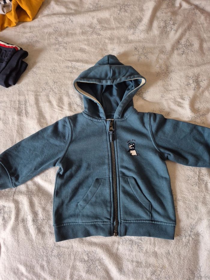Veste zippé bleu 6 mois gemo - photo numéro 2