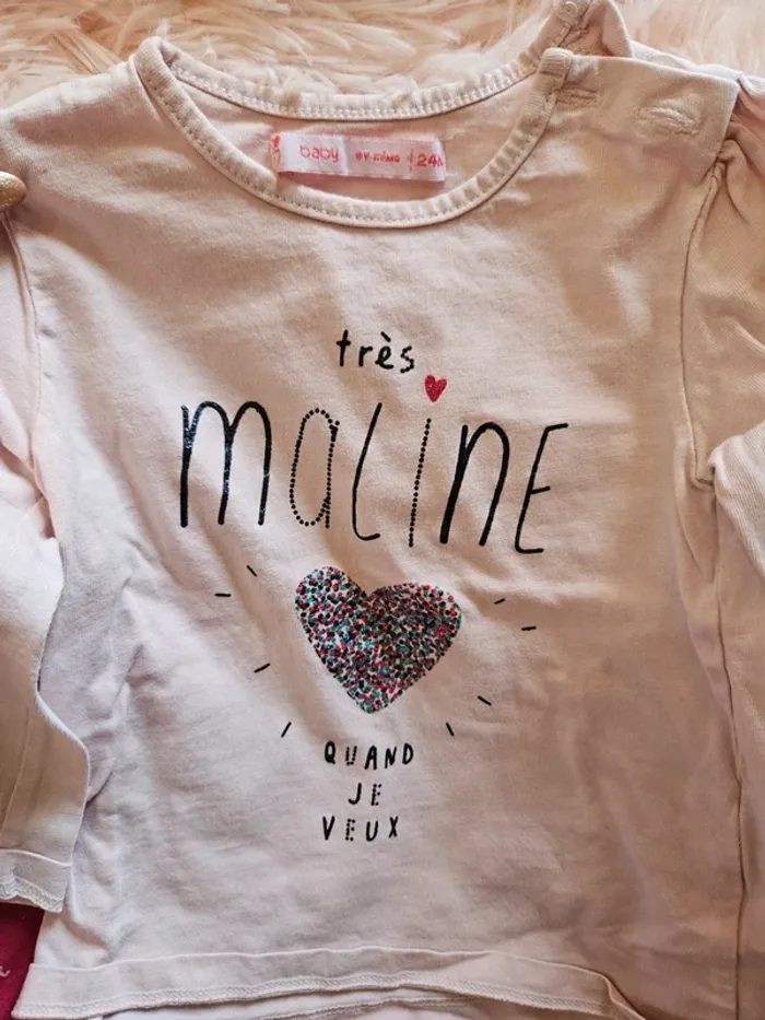 Lot 2 t-shirts bebe - photo numéro 2