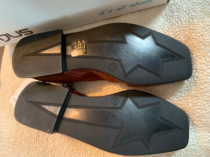 🥿Ballerines cuir marron MJUS neuves 37 - photo numéro 8