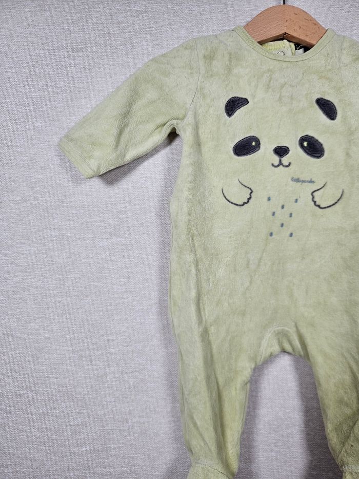 Pyjama velours panda kiabi 3 mois 56-62cm - photo numéro 4