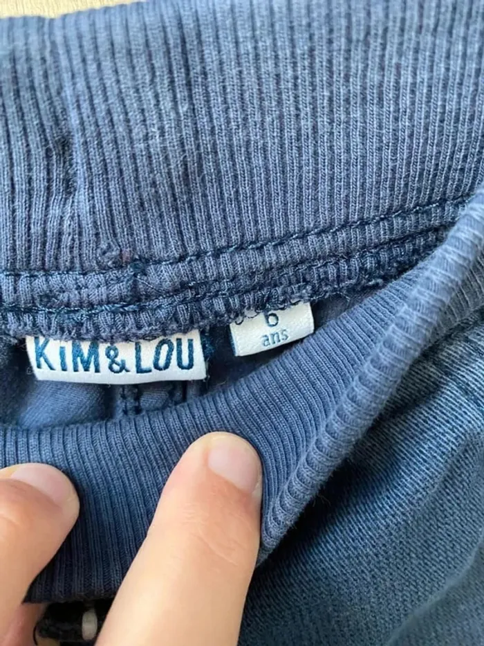 Pantalon élastique bleu garçon 6 ans Kim & Lou - photo numéro 4