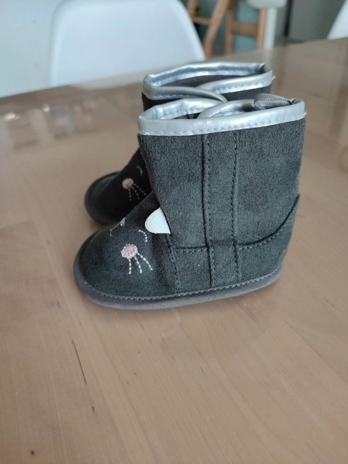 Chausson chat montante taille 3/6 mois - photo numéro 2