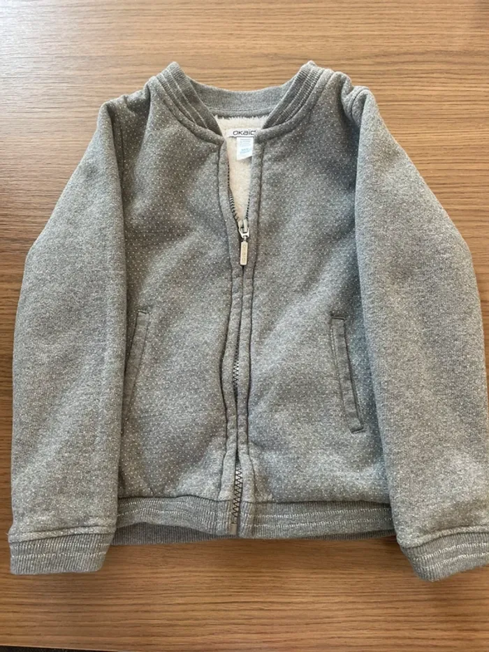 Gilet zippé fille 5 ans