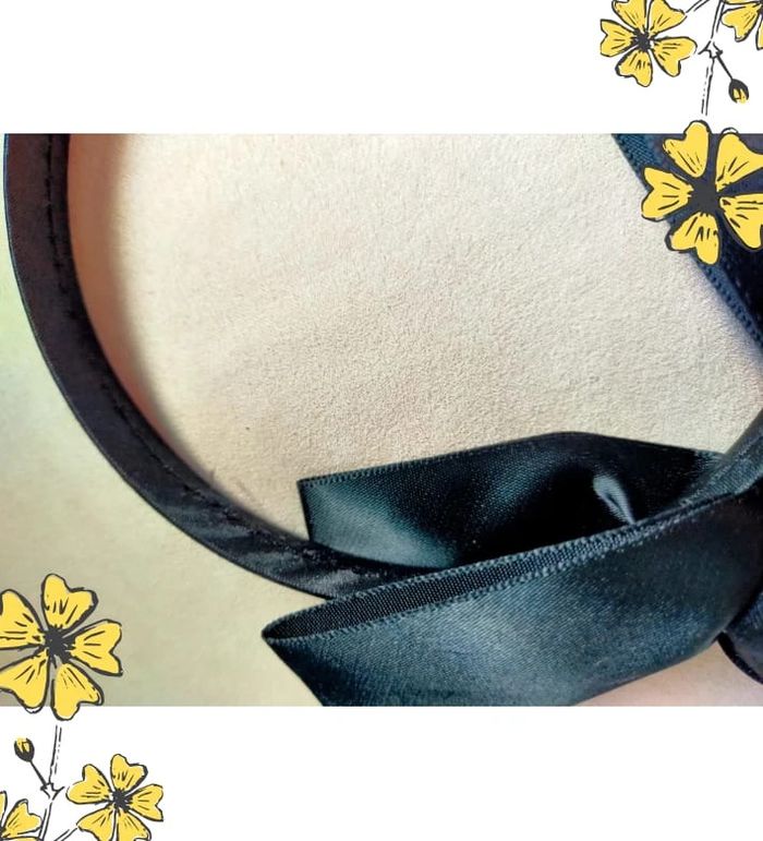 Serre-tête noir élégant avec nœud en satin façon rose – Style chic intemporel - photo numéro 6