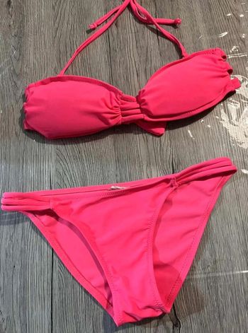 Bikini maillot de bain femme M 38 rose flashy neuf