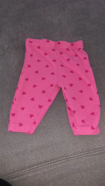 Legging rose coeurs 3 mois