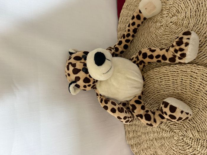 Léopard LASCAR Doudou peluche Marron et beige - photo numéro 2