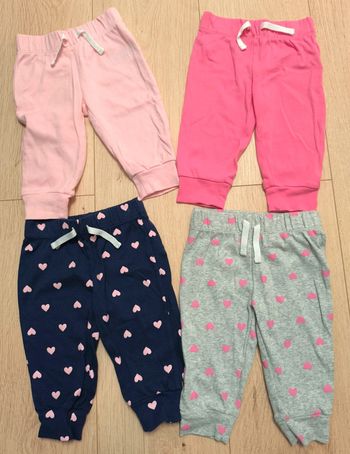 Lot de 4 pantalons légers / jogging Fille Amazon Essentials - Taille 9 mois
