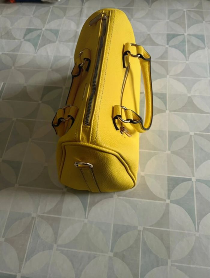 Sac à main jaune avec petite pochette - femme - neuf - Gussaci - photo numéro 3