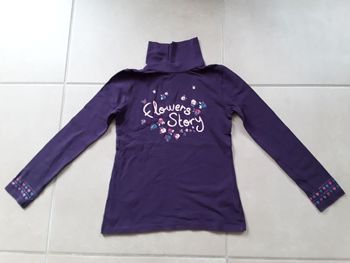 Sous-pull violet fille 10 ans LISA ROSE TBE