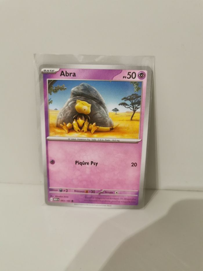 Carte Pokémon Abra 063/165 - photo numéro 3
