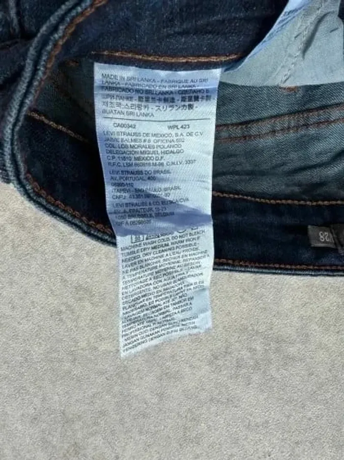 Jeans Levi's Slight Curve W28 FR38 L30 coupe skinny bleu marine Femme Women pan566b - photo numéro 6