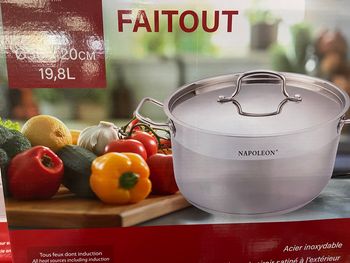 Faitout Napoleon neuf inox 19,8L,tous feux