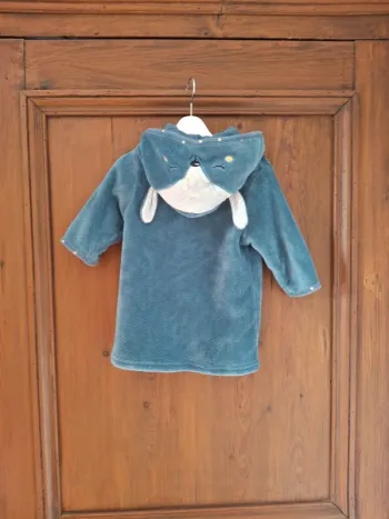 Peignoir chaud bleu petit beguin