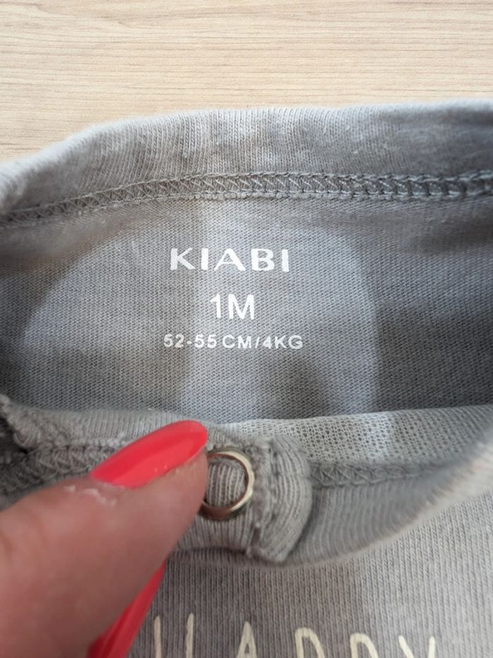 Pyjama léger gris Kiabi - Taille : 1 Mois - photo numéro 2