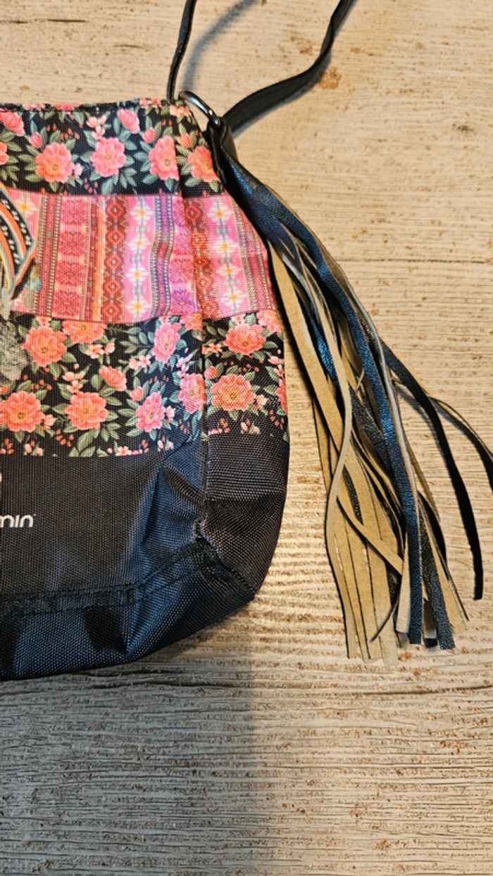 Sac à main en tissus noir et rouge, Teo Jasmin - photo numéro 5