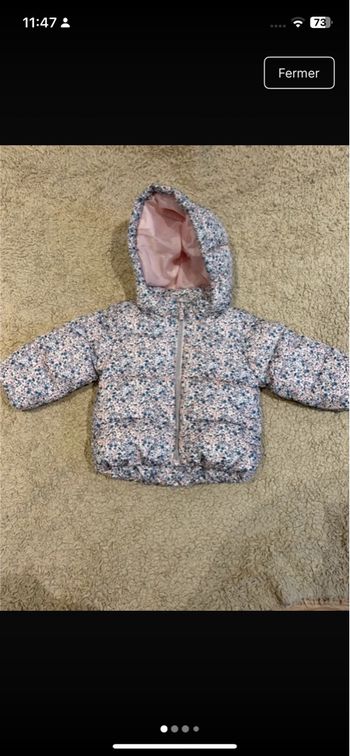 Doudoune fleurie bébé fille 6 mois - Style Liberty - Parfait état